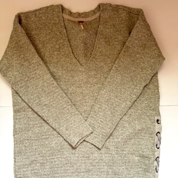 Free People Sweaters | Free People S/P Side Ribbon Sweater V Neck - Picture 3 of 5